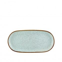 Travessa Rustic Blend Oval Turquesa 30X15X3cm