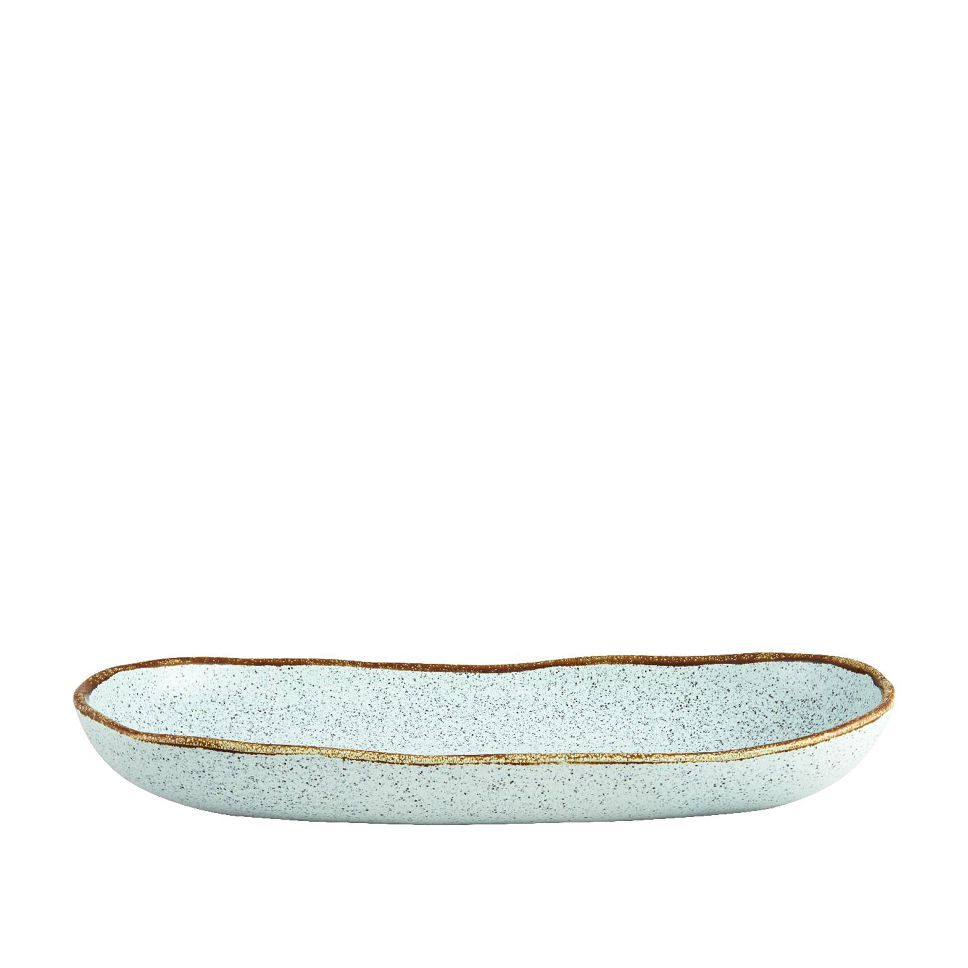 Travessa Rustic Blend Oval Turquesa 34.5X17X4.5cm