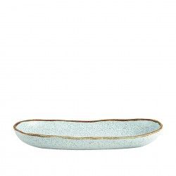 Travessa Rustic Blend Oval Turquesa 34.5X17X4.5cm