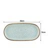 Travessa Rustic Blend Oval Turquesa 30X15X3cm
