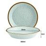 Prato Fundo Rustic Blend Turquesa 900ml 23X4cm Prato Fundo Rustic Blend Turquesa 900ml 23X4cm