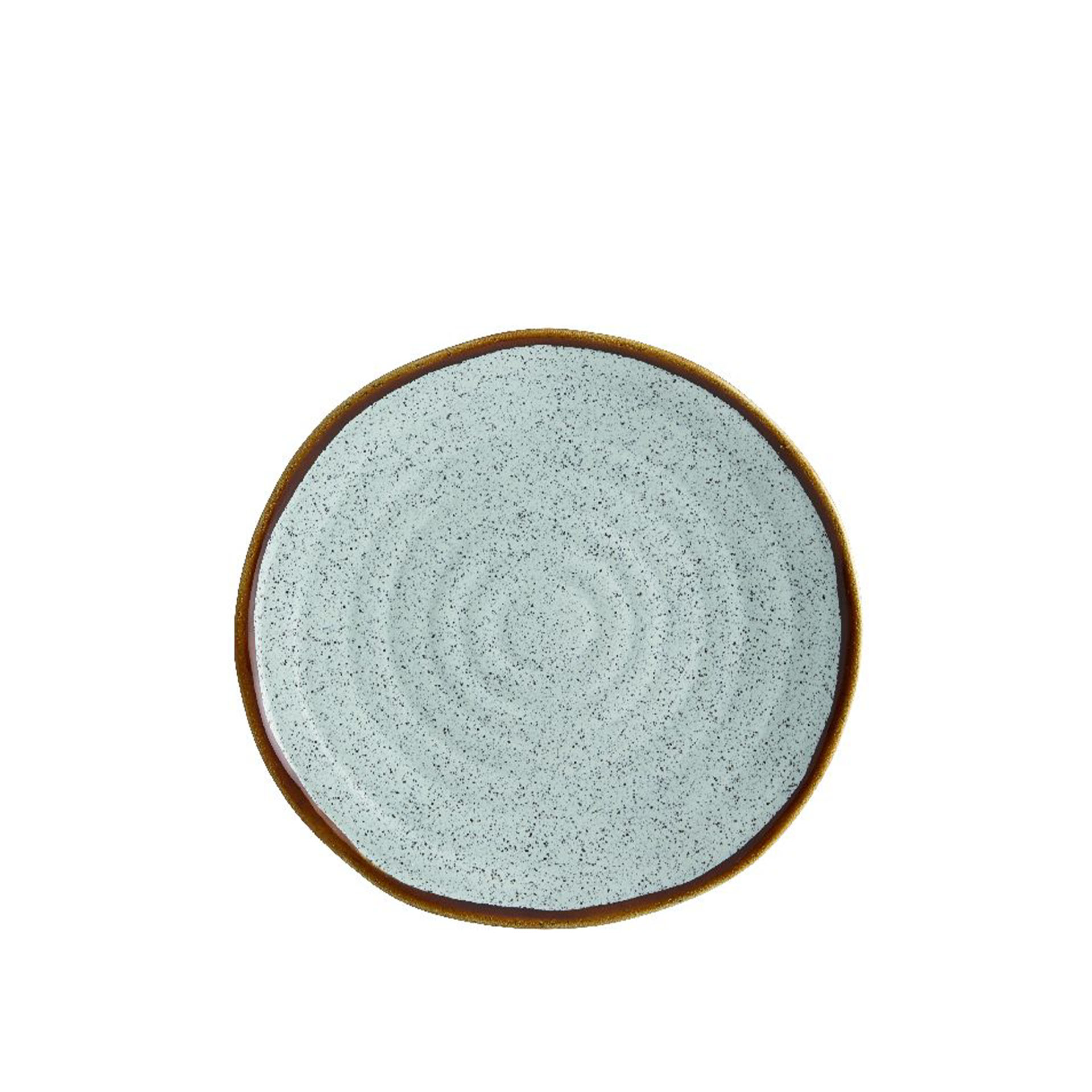 Prato Sobremesa Rustic Blend Turquesa 22X2.5cm