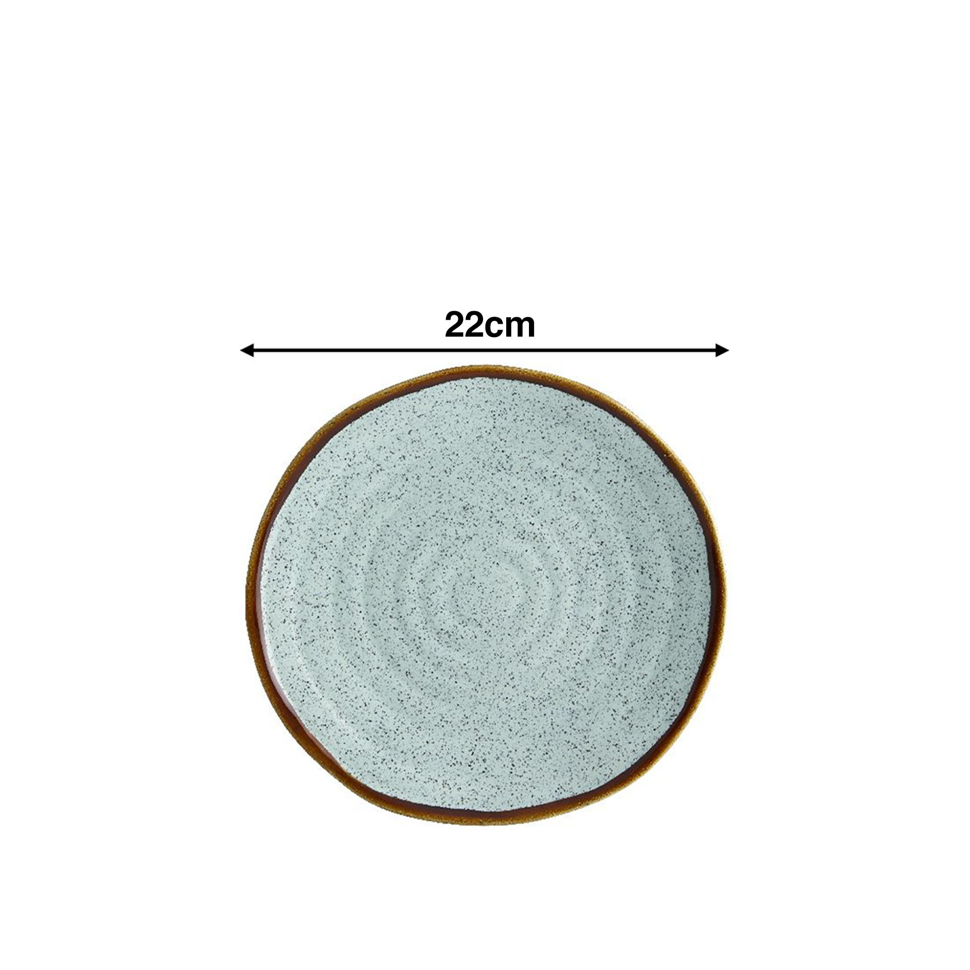 Prato Sobremesa Rustic Blend Turquesa 22X2.5cm