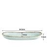 Travessa Rustic Blend Oval Turquesa 34.5X17X4.5cm
