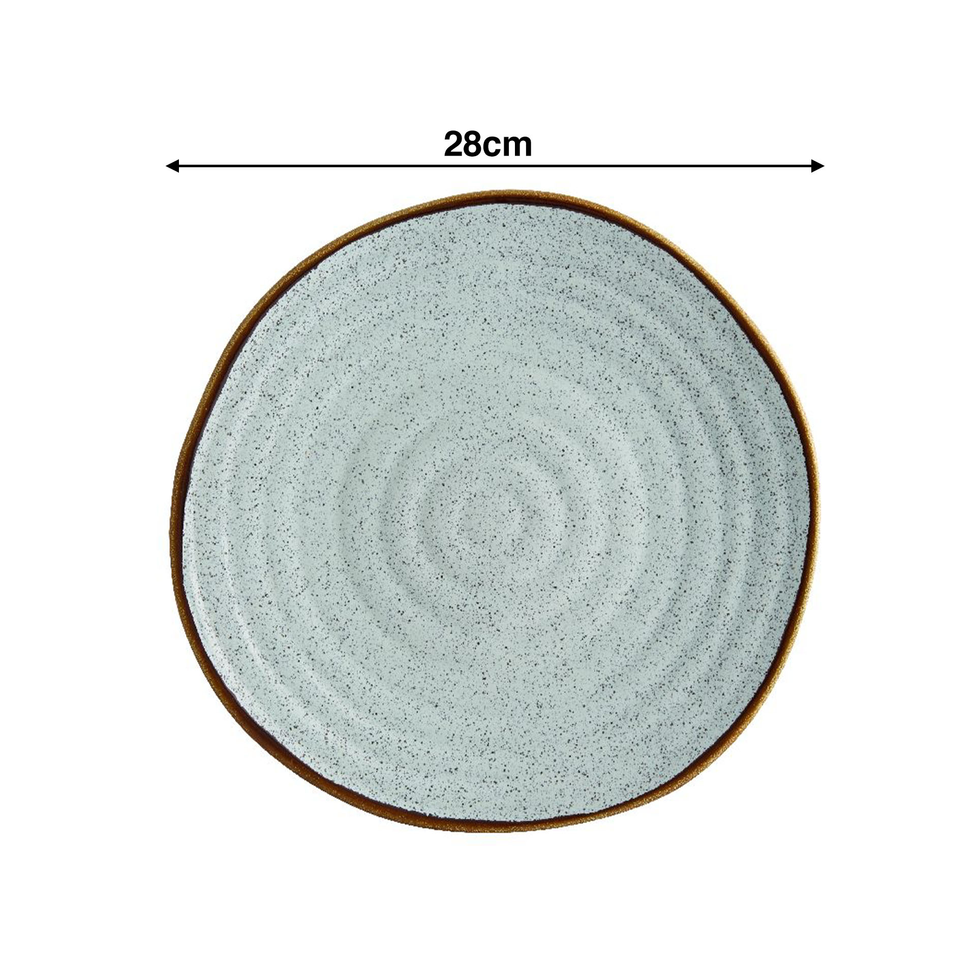Prato Raso Rustic Blend Turquesa 28X2.5cm