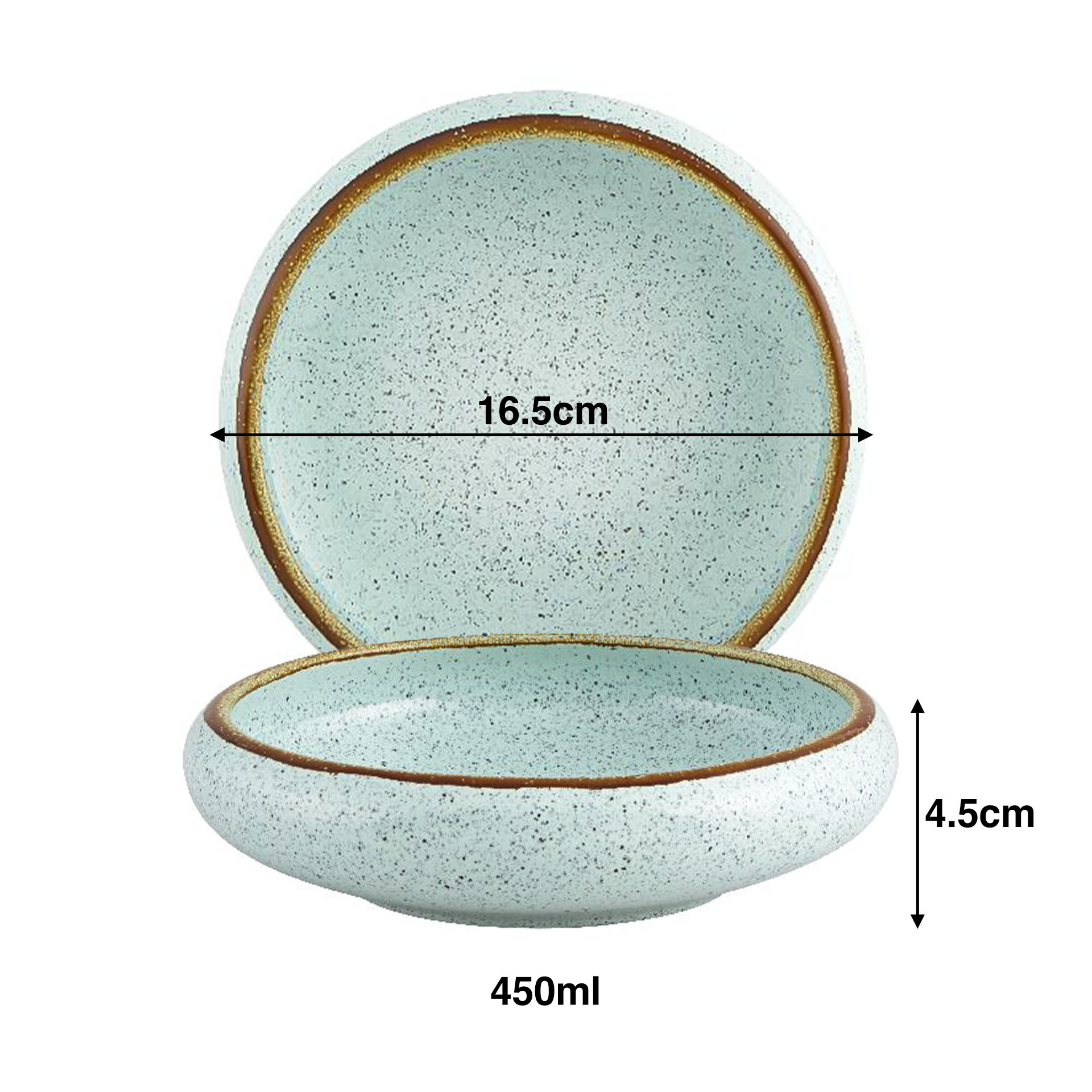 Taça Rustic Blend Turquesa 450ml 16.5X4.5cm