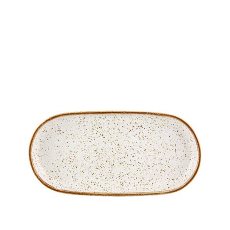 Travessa Rustic Blend Oval Branco 30X15X3cm - Image product