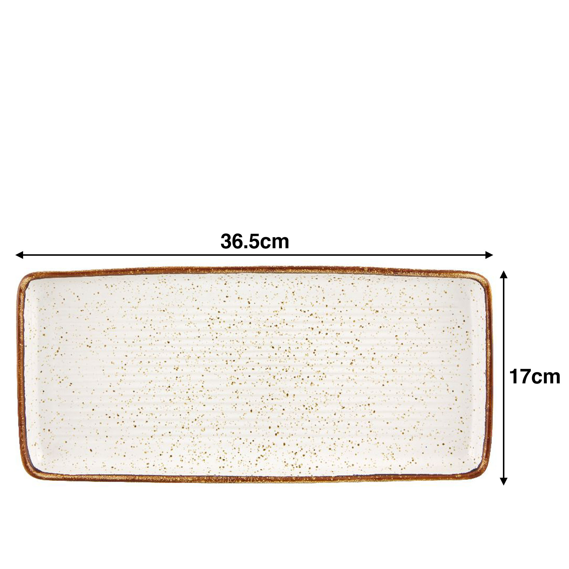 Travessa Rustic Blend Branco 36.5X17X3cm