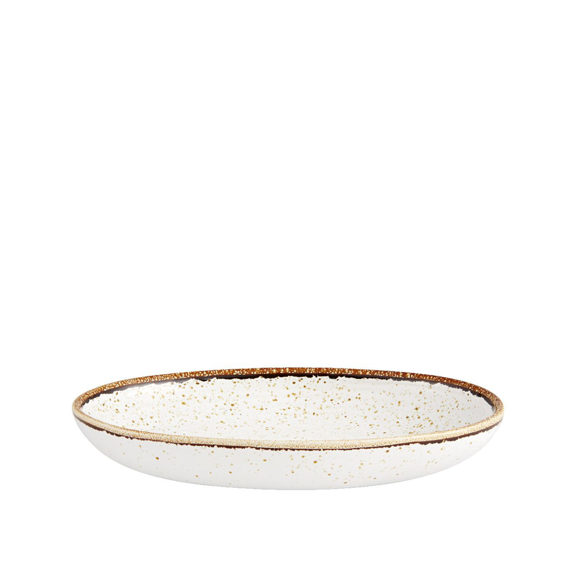 Travessa Rustic Blend Oval Branco 27X20X4.5cm