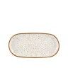 Travessa Rustic Blend Oval Branco 30X15X3cm