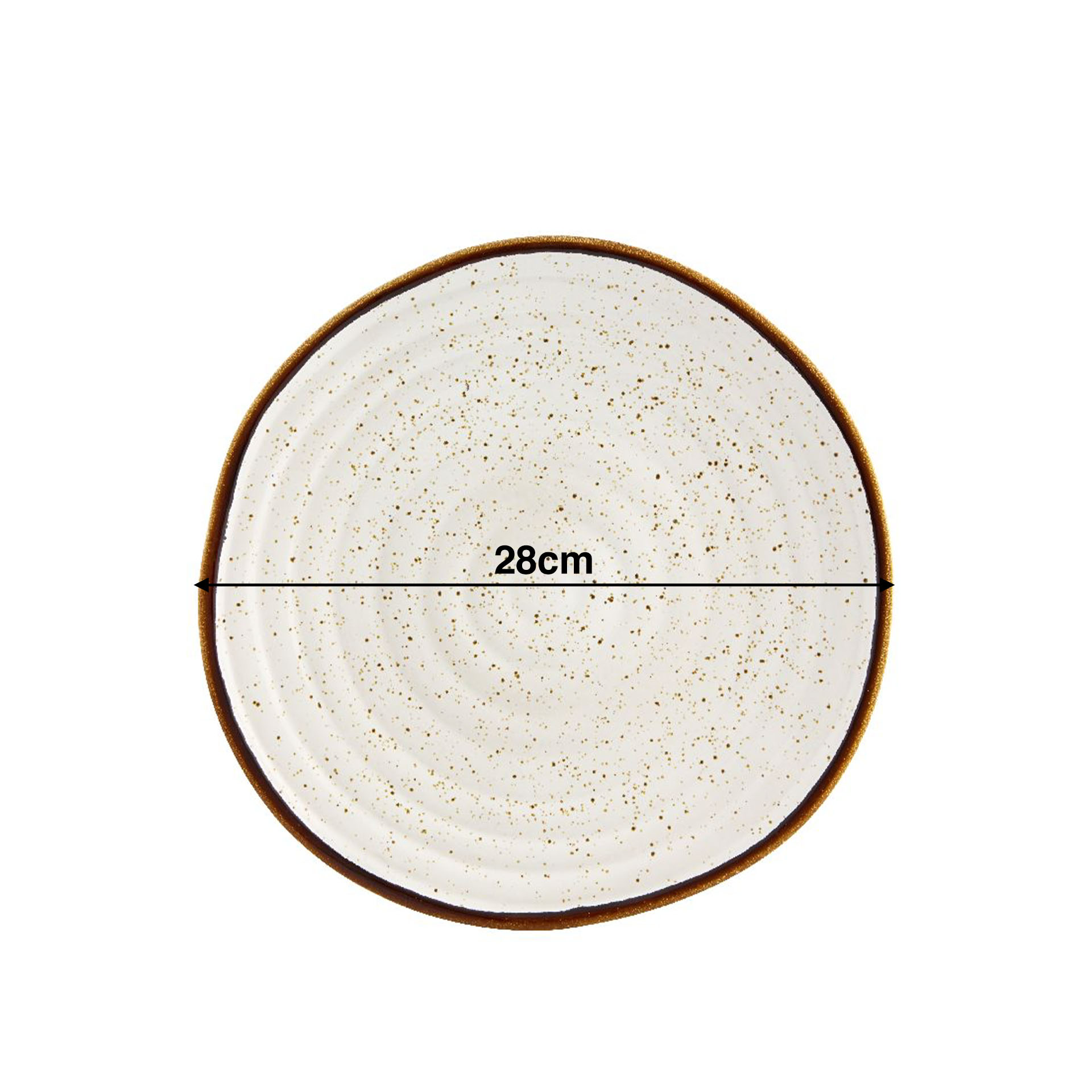 Prato Raso Rustic Blend Branco 28X2.5cm