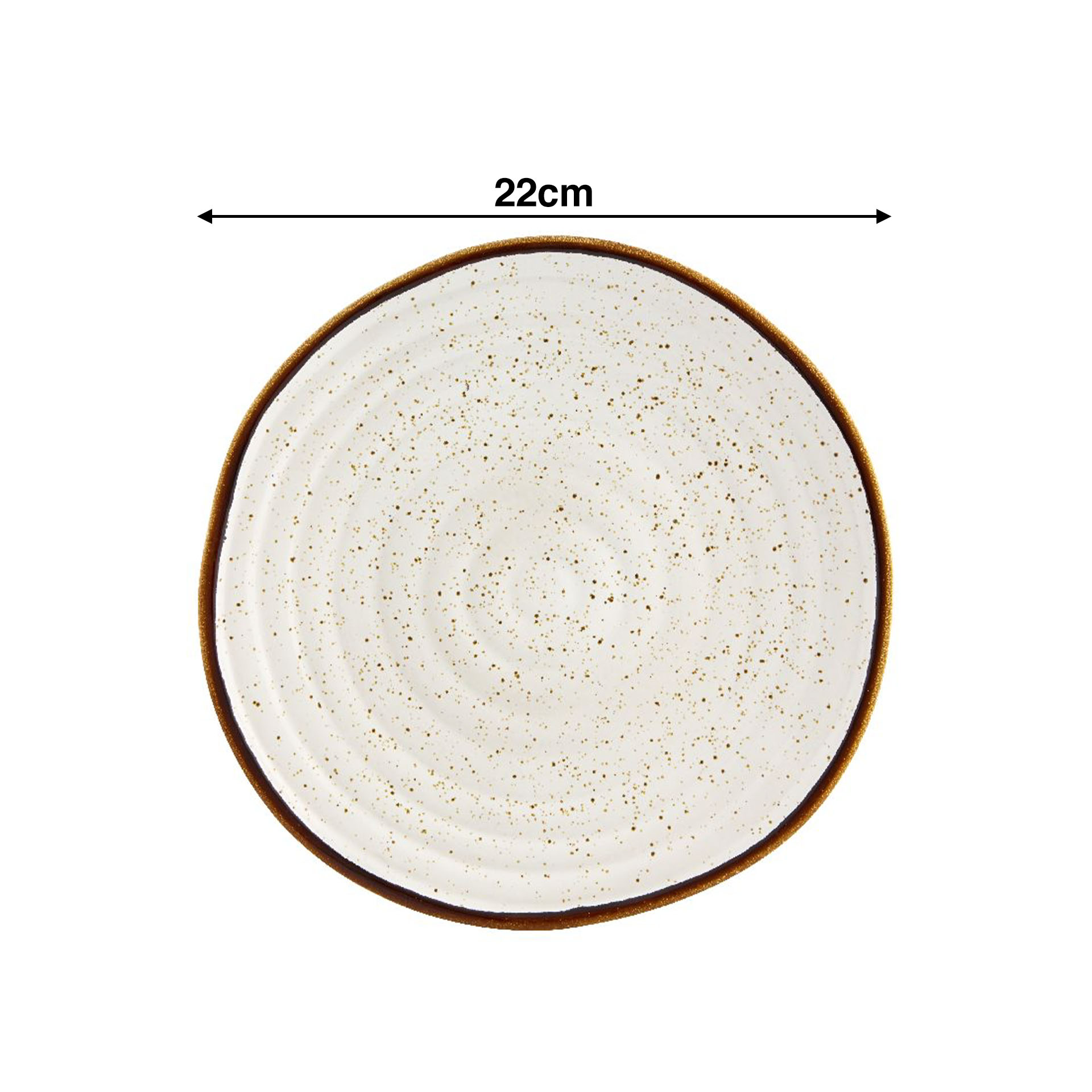 Prato Sobremesa Rustic Blend Branco 22X2.5cm
