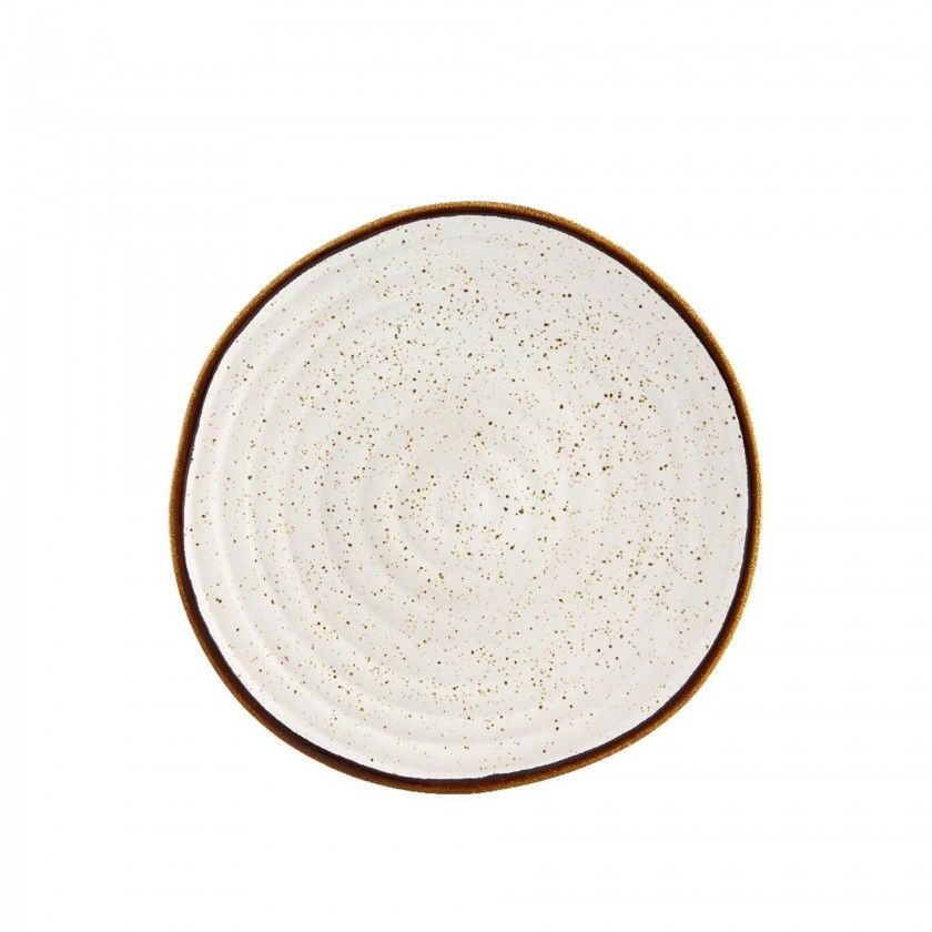 Prato Raso Rustic Blend Branco 28X2.5cm