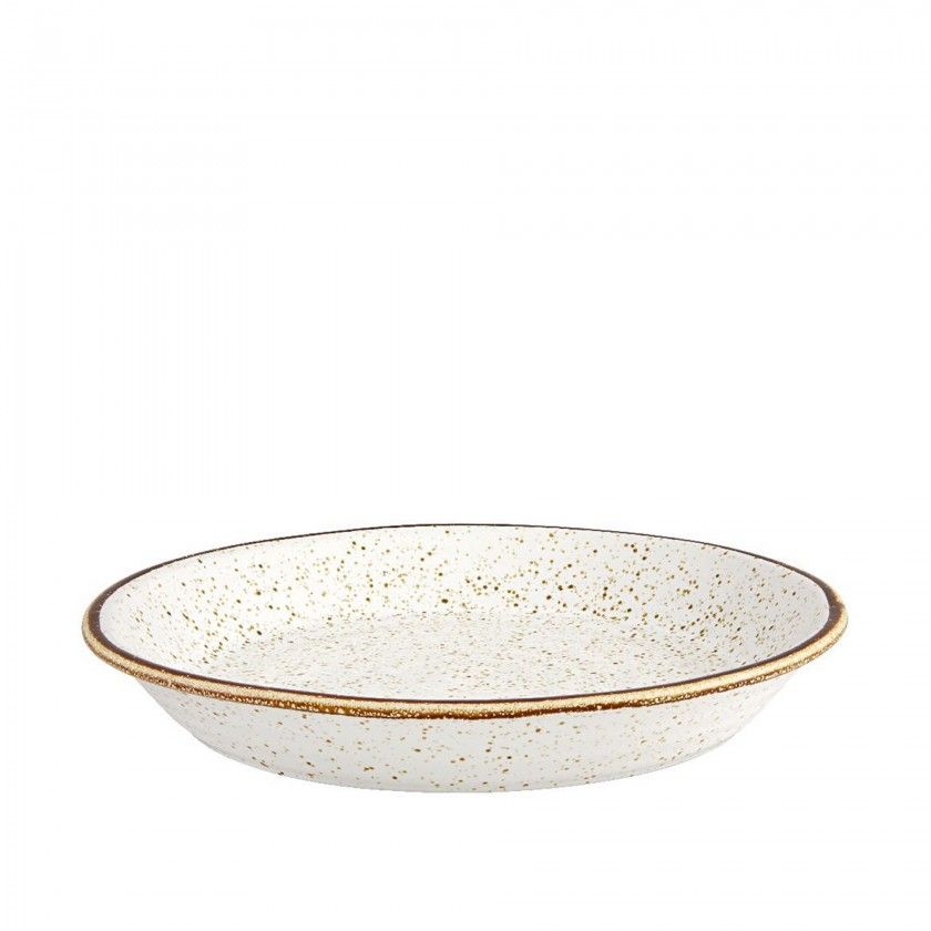 Prato Fundo Rustic Blend Branco 900ml 28X4cm