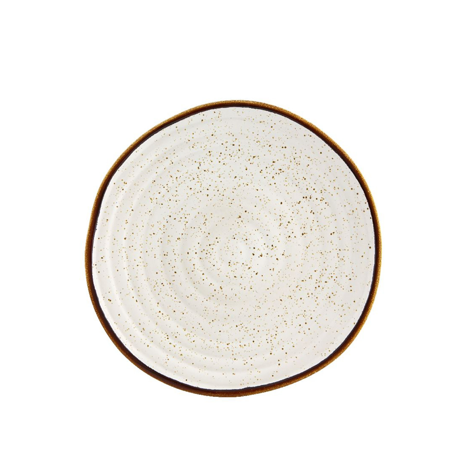 Prato Sobremesa Rustic Blend Branco 22X2.5cm