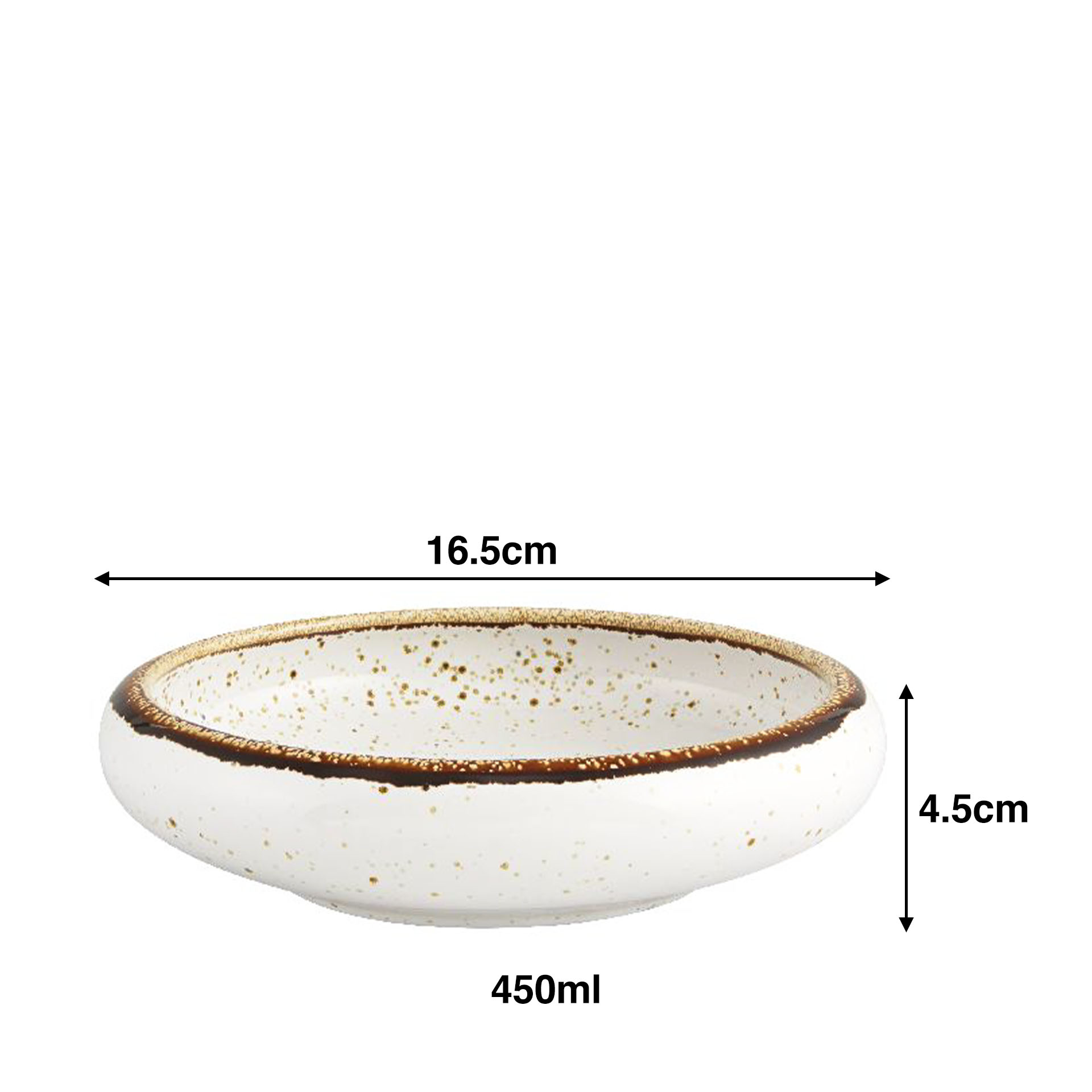 Taça Rustic Blend Branco 450ml 16.5X4.5cm
