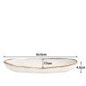 Travessa Rustic Blend Oval Branco 34.5X17X4.5cm
