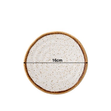 Prato P�o Rustic Blend Branco 16X2.5cm