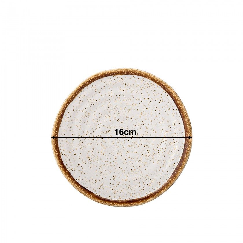 Prato Po Rustic Blend Branco 16X2.5cm