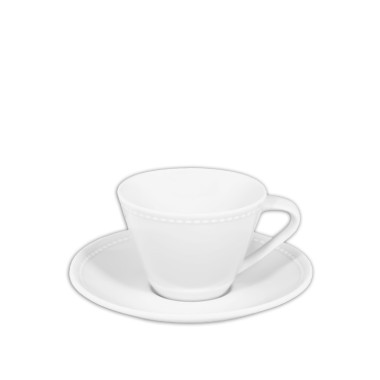 Chávena Café Perla com Pires Lisa 127ml 14X2.4cm