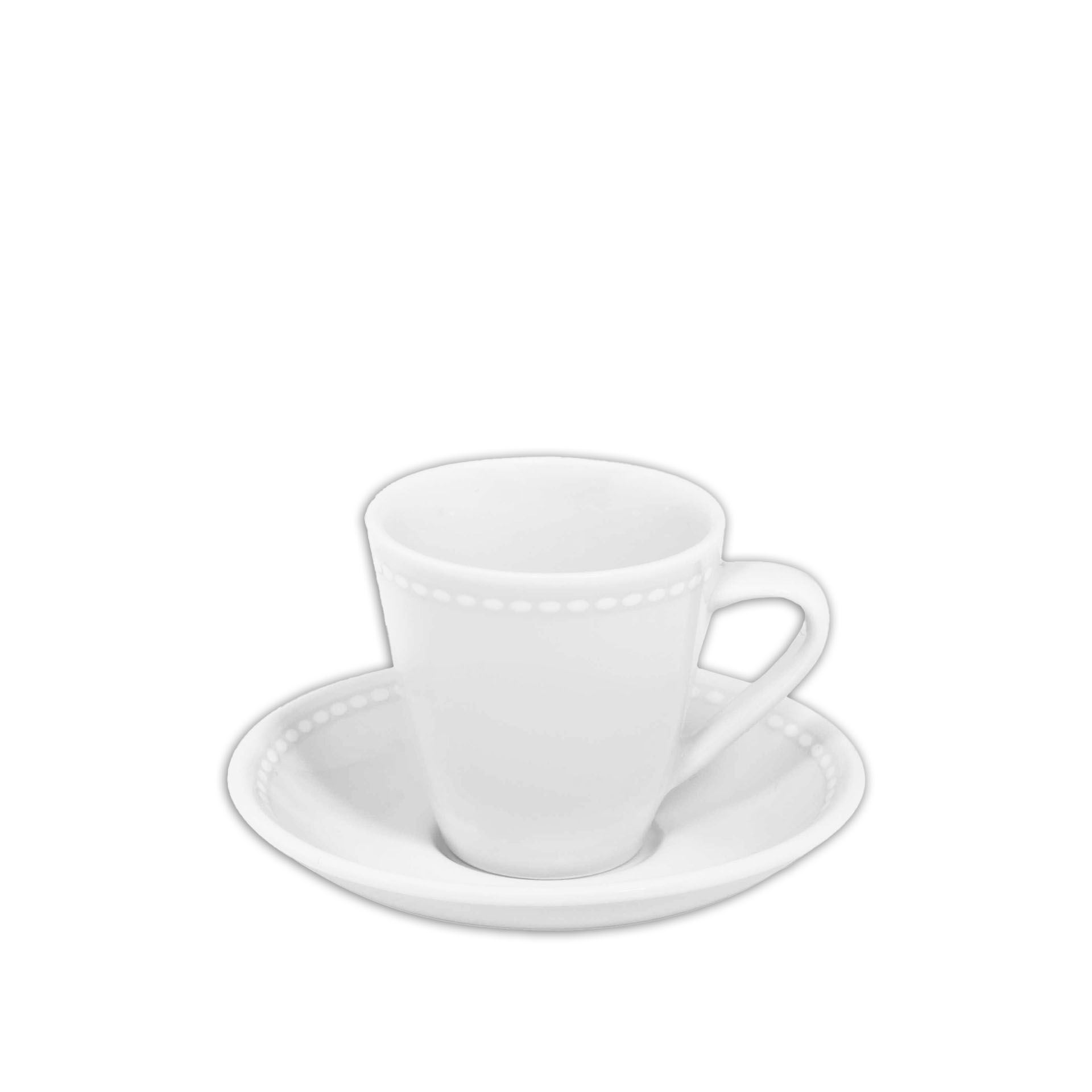 Chávena Café Perla com Pires 84ml 12.3X2cm