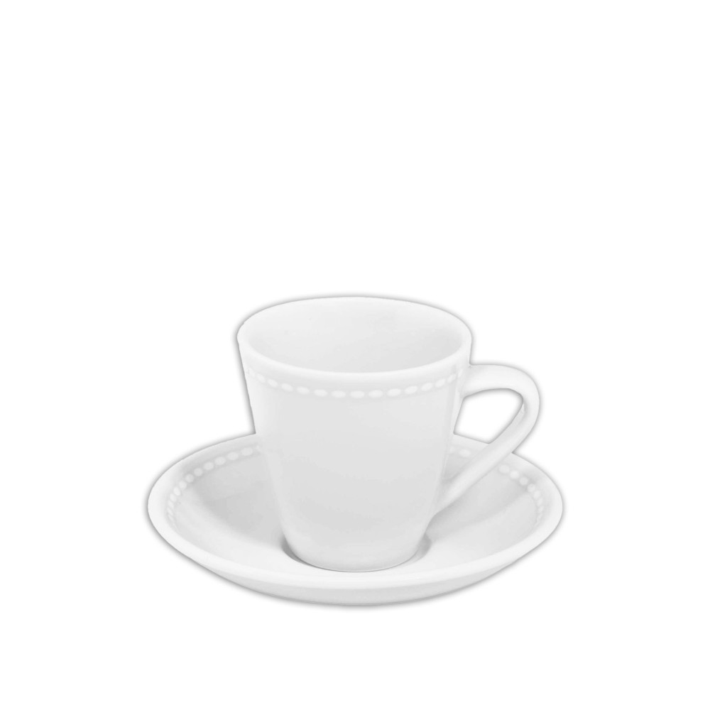 Chávena Café Perla com Pires 84ml 12.3X2cm