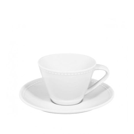 Chávena Chá Perla com Pires Lisa 210ml 15.7X2.5cm - Image product