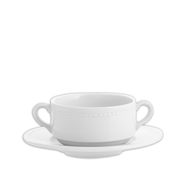 Chávena Consomé Perla com Pires 257ml 16.2X2.1cm