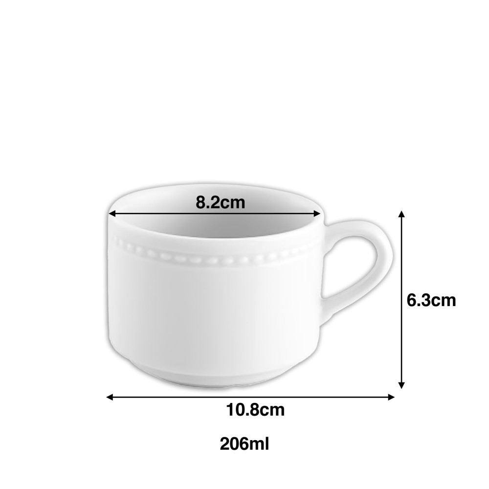 Chávena Chá Perla 206ml 10.8X8.2X6.3cm