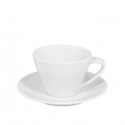 Chvena Pequeno Almoo Perla com Pires Lisa 334ml 17.2X2.4cm