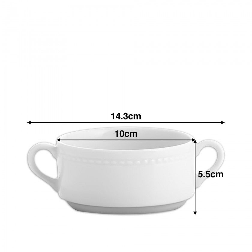 Chávena Consomé Perla 257ml 14.3X10X5.5cm Chávena Consomé Perla 257ml 14.3X10X5.5cm