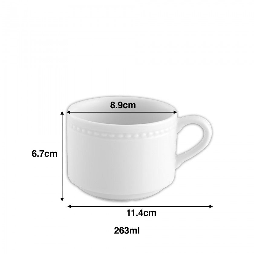 Chvena Pequeno Almoo Perla 263ml 11.4X8.9X6.7cm
