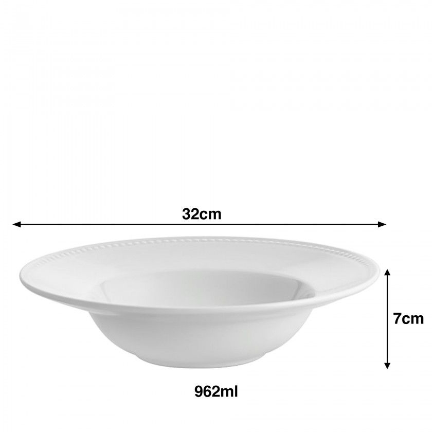 Prato Pasta Perla 962ml 32X7cm