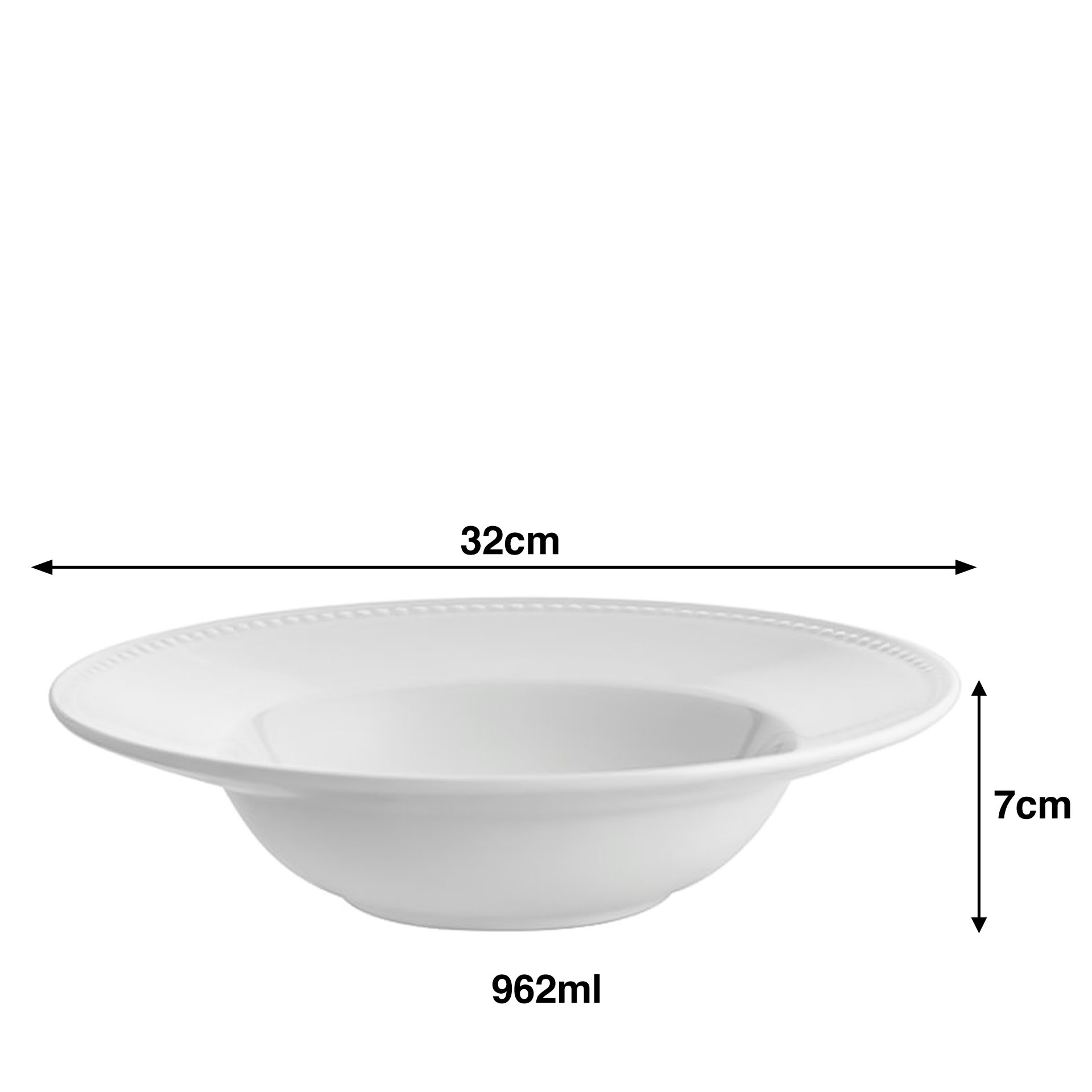 Prato Pasta Perla 962ml 32X7cm