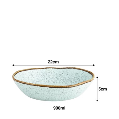 Prato Sopa Rustic Blend Turquesa 900ml 22X5cm
