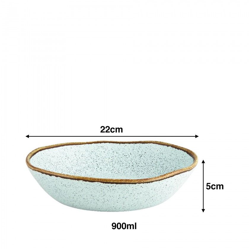 Prato Sopa Rustic Blend Turquesa 900ml 22X5cm Prato Sopa Rustic Blend Turquesa 900ml 22X5cm