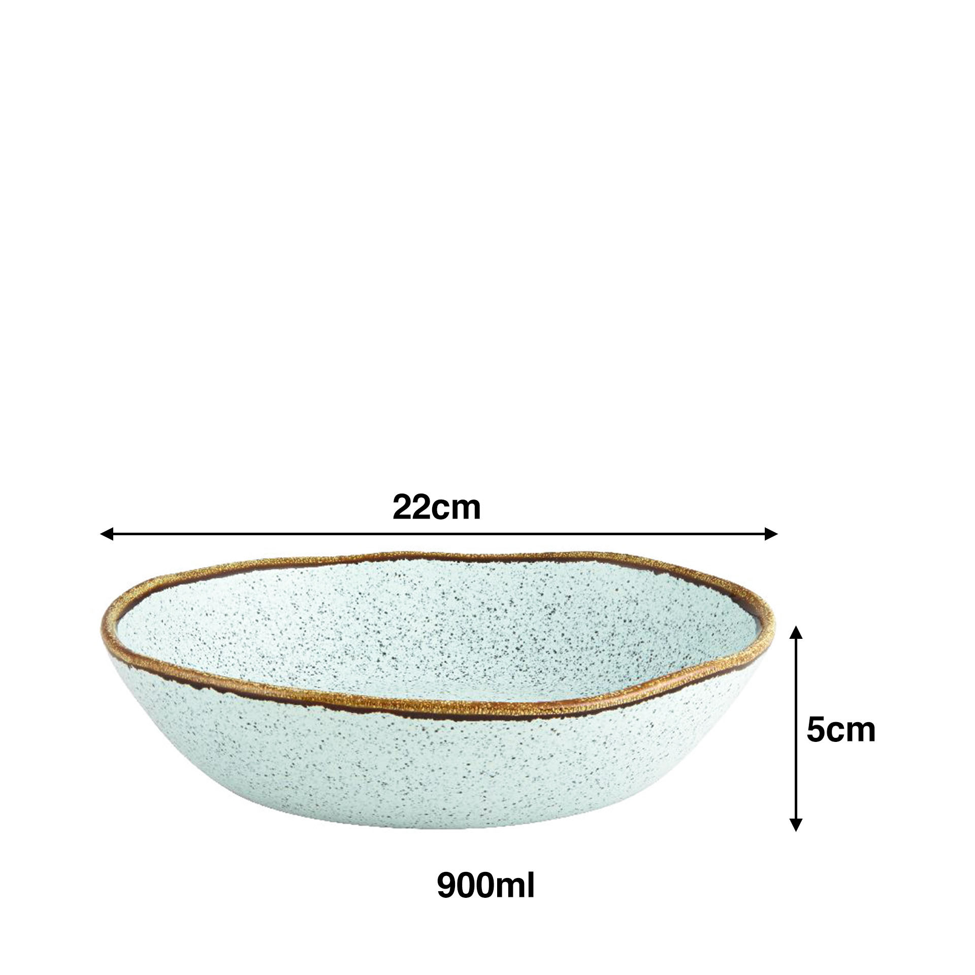 Prato Sopa Rustic Blend Turquesa 900ml 22X5cm