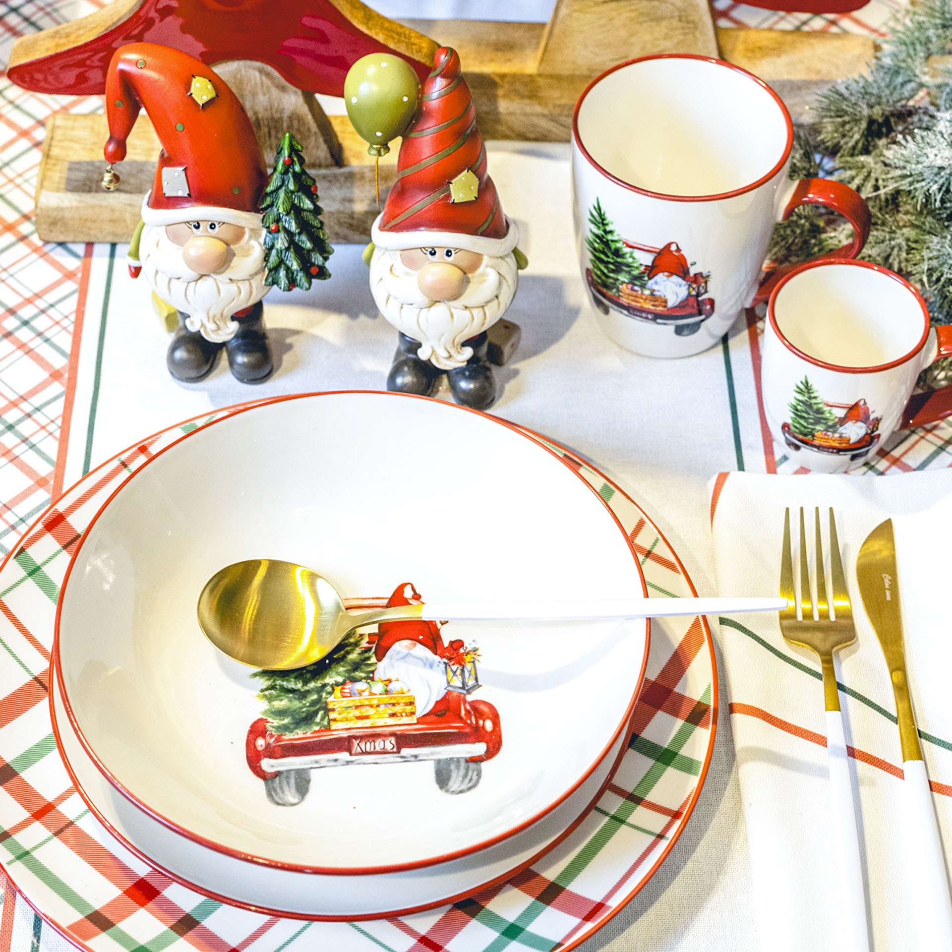 Serviço Jantar Porcelana 18 Peças 49X13X28cm