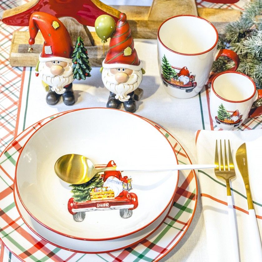 Servio Jantar Porcelana 18 Peas 49X13X28cm