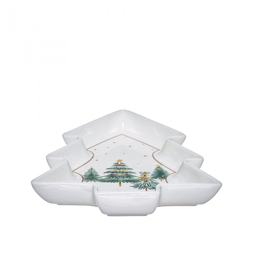 Prato Porcelana Árvore 20.5X23X3.5cm Prato Porcelana Árvore 20.5X23X3.5cm
