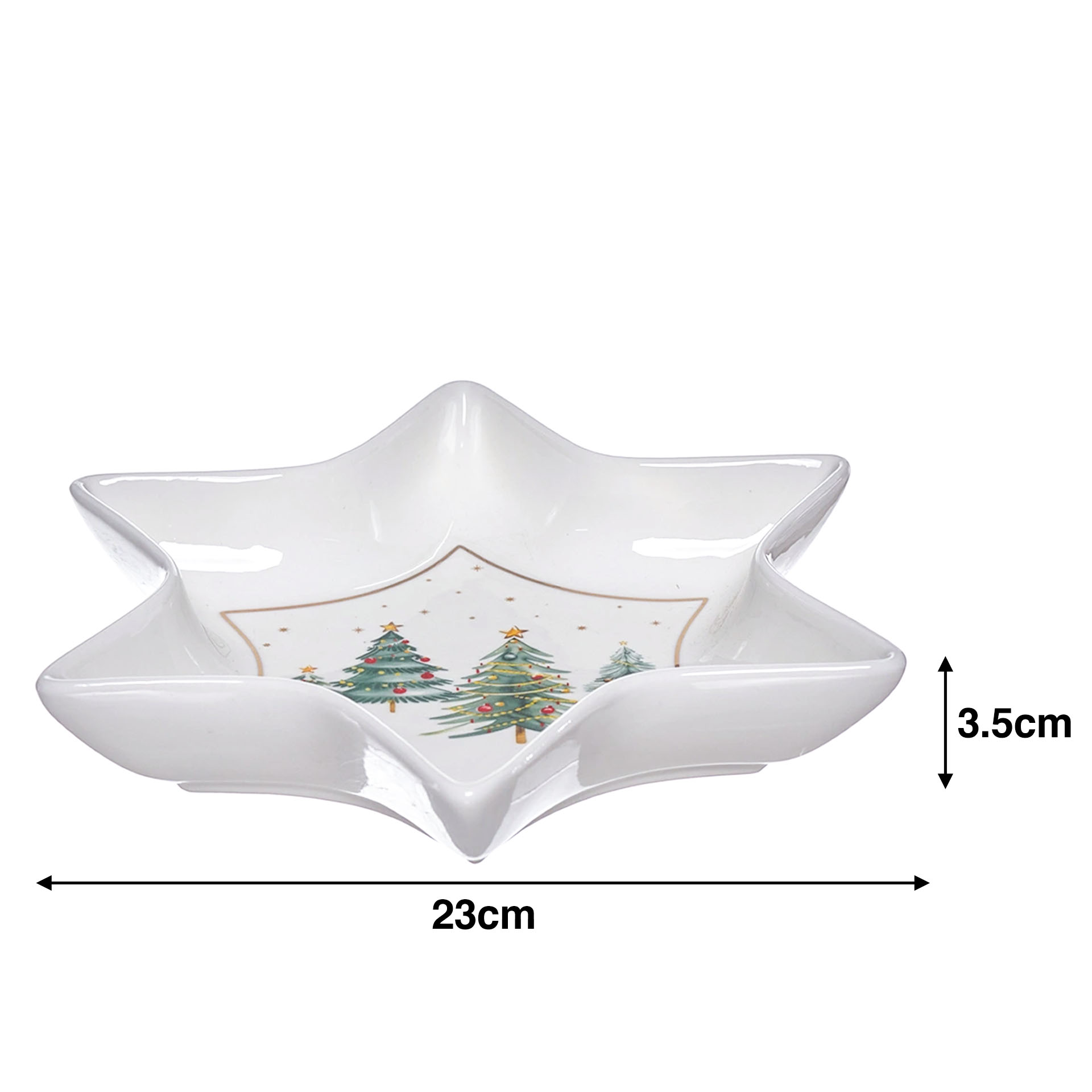 Prato Porcelana Estrela 23X23X3.5cm
