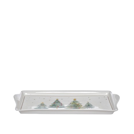 Travessa Porcelana Natal Retangular 20.5X23cm - Image product