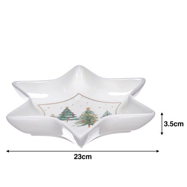 Prato Porcelana Estrela 23X23X3.5cm