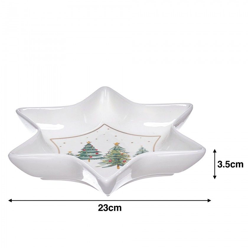 Prato Porcelana Estrela 23X23X3.5cm