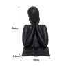 Busto Cermica Mulher Com Livro Preto 12X9.5X20cm