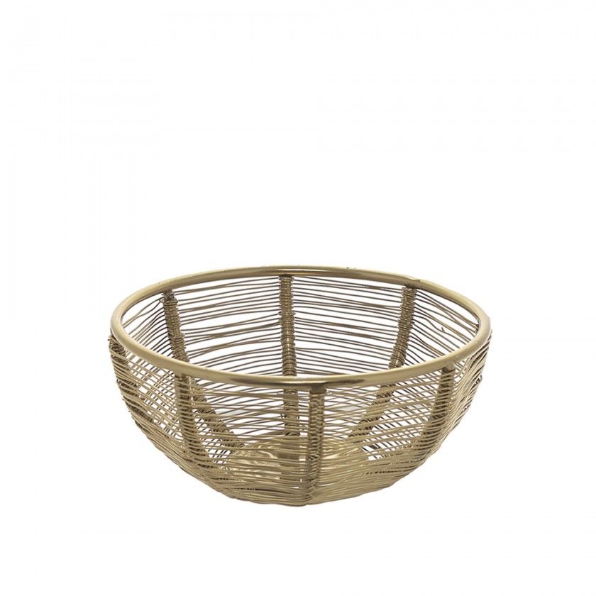 Cesto Inox Dourado 10X10X5cm