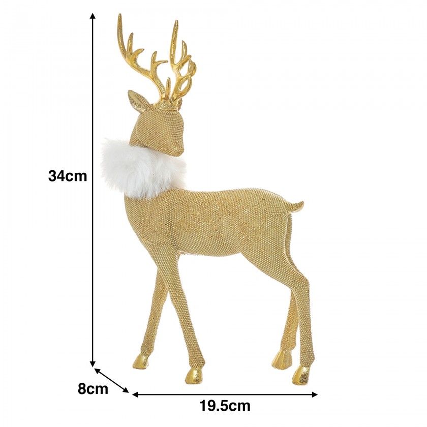 Rena Resina Com Pêlo 19.5X8X34cm Rena Resina Com Pêlo 19.5X8X34cm