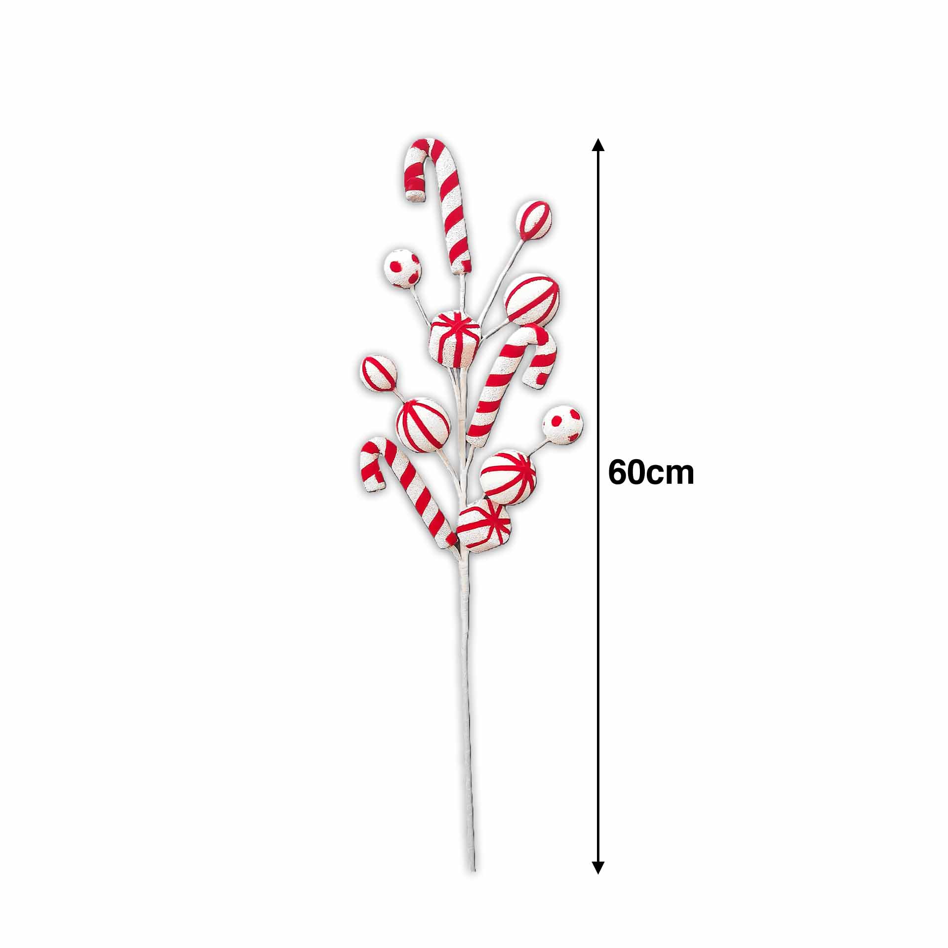 Haste Bengalas E Bolas De Natal 60cm