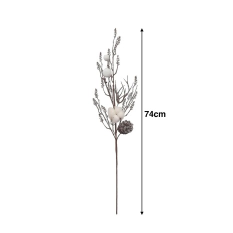 Haste De Algodão E Pinha 74cm - Image product