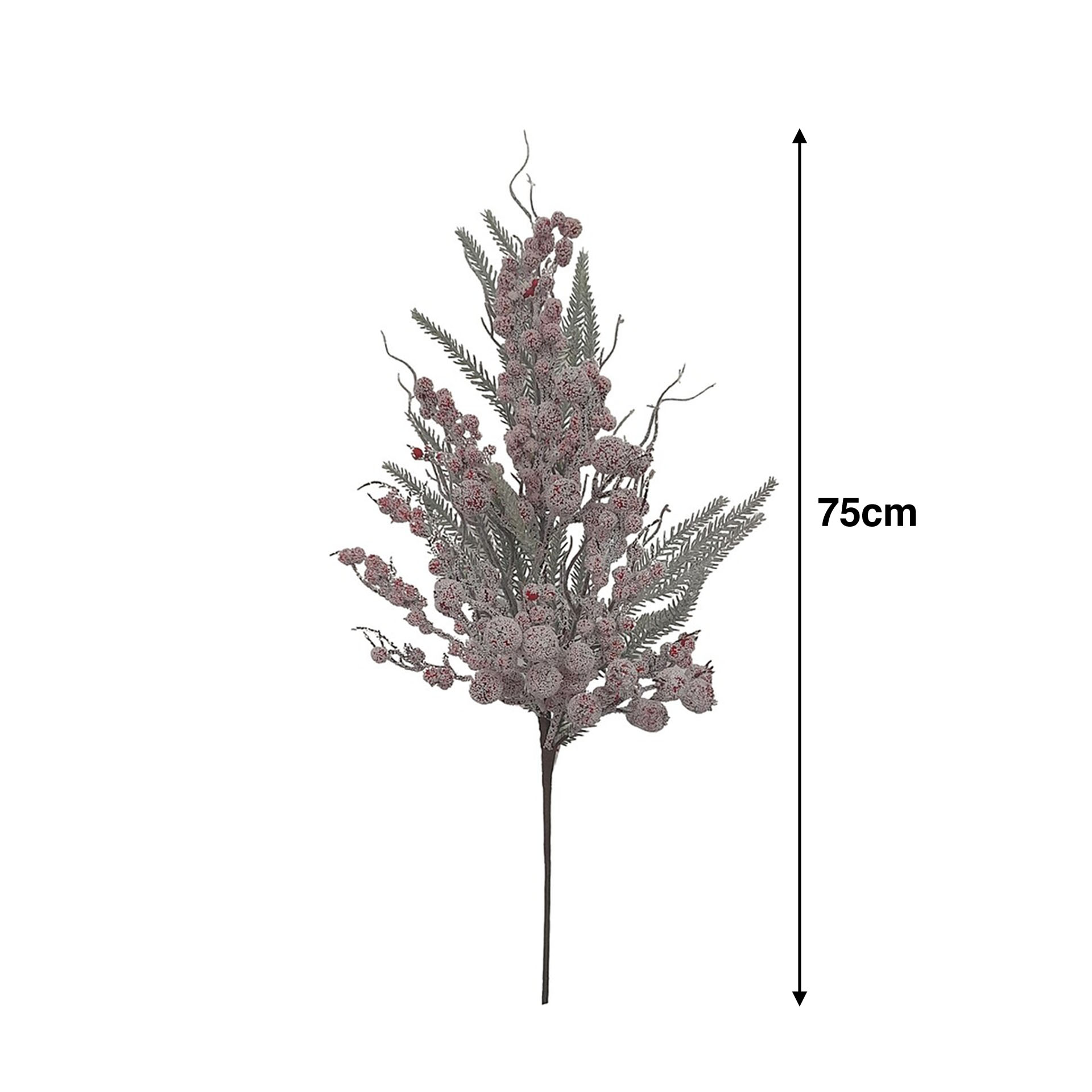 Haste De Bagas Flocada 75cm